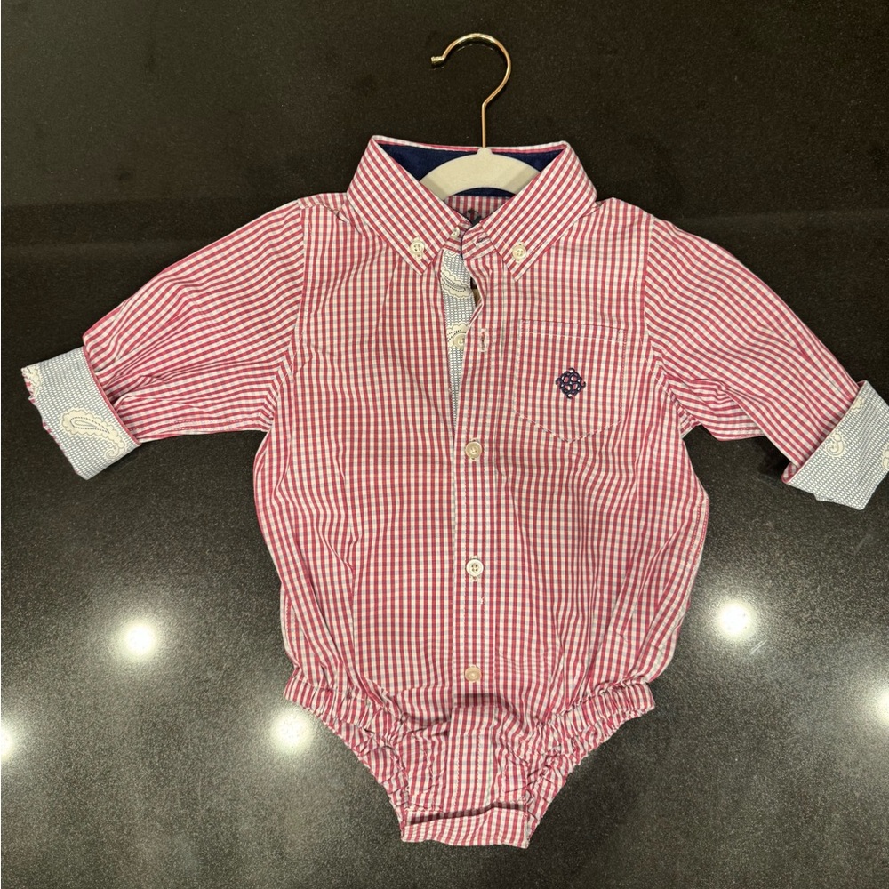**NEW/NEVER WORN** Red and White Checkered Plaid Kids Shirt